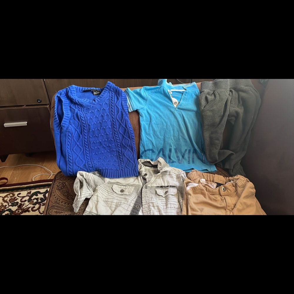 Lot of Calvin Klein boys clothing all size 3 except blue sweater vest (size 4)